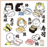 PEANUTS Snoopy 史努比 Everyday 毛巾手帕 日式圖案 壽司 白色